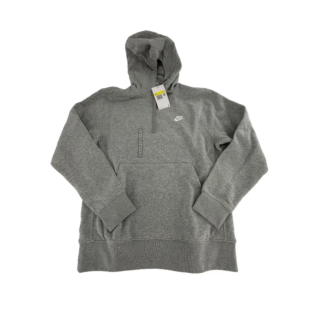 Nike Sportswear Club Fleece Gray Pullover Hoodie Mens Size Small‎ S BV2654-063